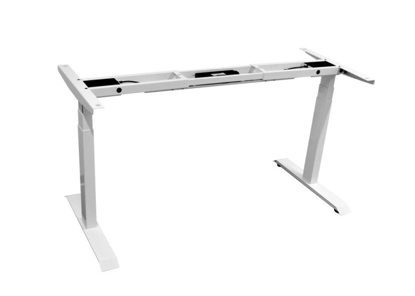 Dvoumotorová nastavitelná stolová podnož - bílá
