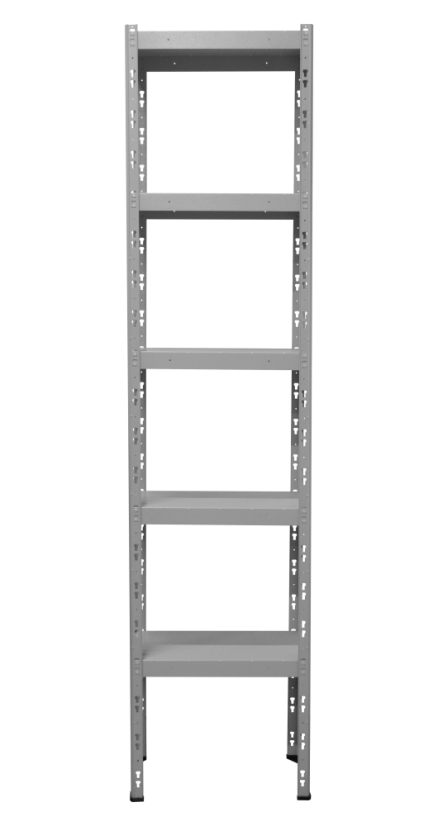 Kovový policový regál 2500 x 750 x 400 mm, nosnost police 335 kg - Barva: RAL 7035 šedá, Počet polic: 4