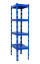 Kovový policový regál 1500 x 750 x 300 mm, nosnost police 335 kg - Barva: RAL 5015 modrá, Počet polic: 4