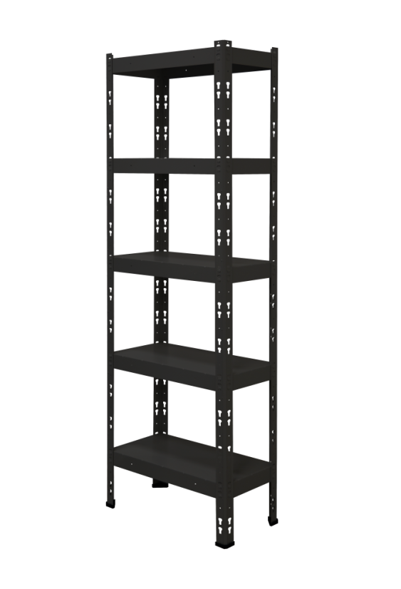 Kovový policový regál 1800 x 750 x 400 mm, nosnosť police 335 kg - Farba: RAL 7035 sivá, Počet polic: 4