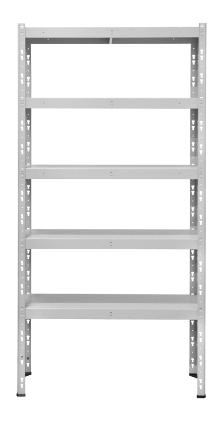 Kovový policový regál 2000 x 1000 x 400 mm, nosnosť police 335 kg - Farba: RAL 7016 antracit, Počet polic: 5