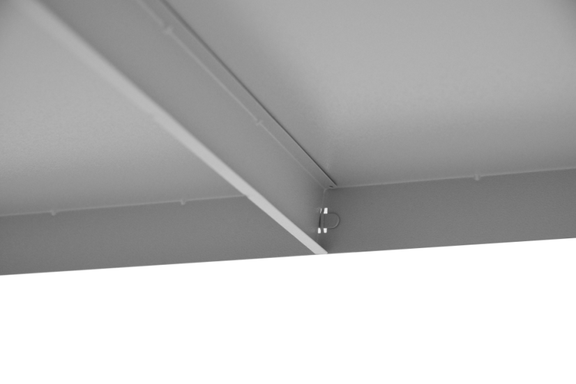 Kovový policový regál 1800 x 1000 x 400 mm, nosnost police 335 kg - Barva: RAL 7035 bílá, Počet polic: 6