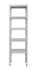 Kovový policový regál 2000 x 600 x 400 mm, nosnost police 335 kg - Barva: RAL 7035 šedá, Počet polic: 5