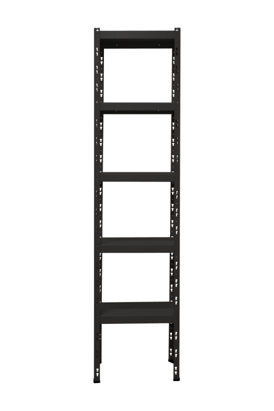 Kovový policový regál 2500 x 600 x 400 mm, nosnost police 335 kg - Barva: RAL 7016 antracit, Počet polic: 4