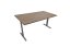 Kancelársky stôl 1400 x 700 mm - Farba dosky: buk, Farba podnože: biela