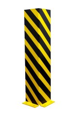 Kovová ochrana rohů a zdí, výška 1200 mm, pruhovaná