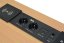 Zásuvkový box s posuvným krytem – 2x 230V zásuvka, USB A, USB C, HDMI, RJ45, bezdrátová nabíječka - Barva: Černá
