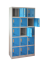 Šatníková skrinka s 15 boxmi 1850 mm x 900 mm x 400 mm - Farba: RAL 7035 sivá