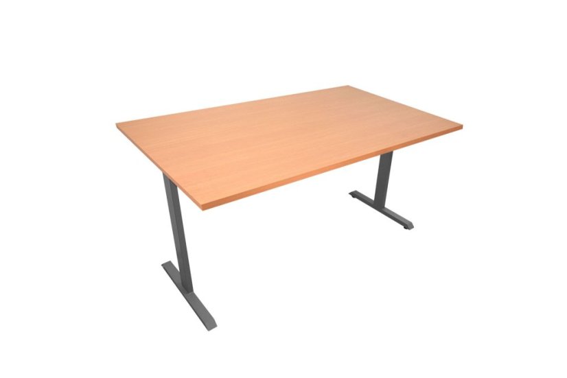Kancelársky stôl 1400 x 700 mm - Farba dosky: buk, Farba podnože: biela