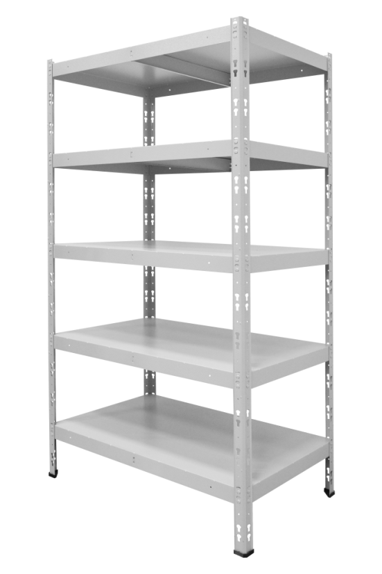 Kovový policový regál 1800 x 750 x 500 mm, nosnost police 335 kg - Barva: RAL 7016 antracit, Počet polic: 4