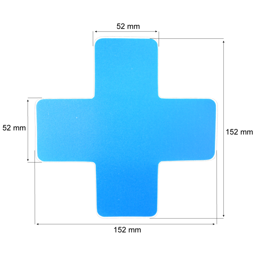 Podlahové značení kříž - Barva: RAL 1003 žlutá