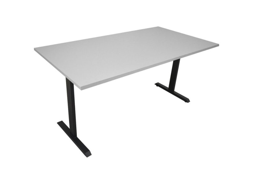 Kancelársky stôl 1400 x 700 mm - Farba dosky: buk, Farba podnože: biela