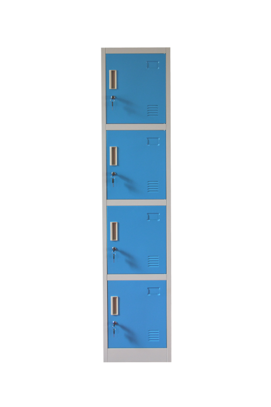 Šatní skříňka se 4 boxy 1850 mm x 380 mm x 450 mm - Barva: RAL 7035 šedá