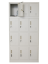 Šatníková skrinka s 12 boxmi 1850 mm x 900 mm x 400 mm - Farba: RAL 7035 sivá