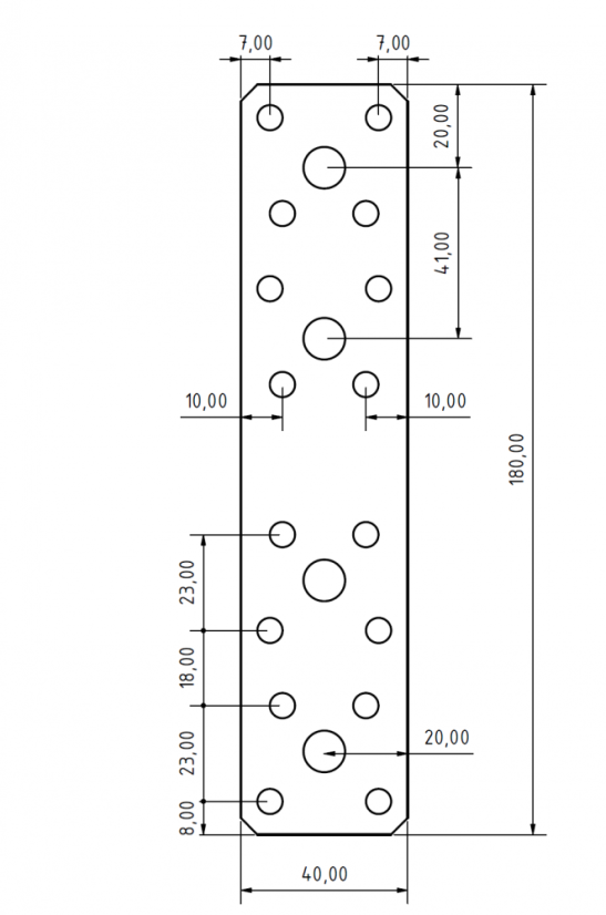 Spojka plochá 180x40x2,5 mm