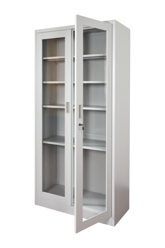 Kancelářská kovová skříň prosklená 1850 x 900 x 400 mm