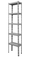 Kovový policový regál 2500 x 750 x 300 mm, nosnosť police 335 kg