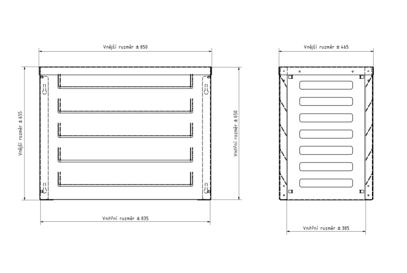 Kryt klimatizácie a jednotky tepelného čerpadla na zem antracit veľ. S