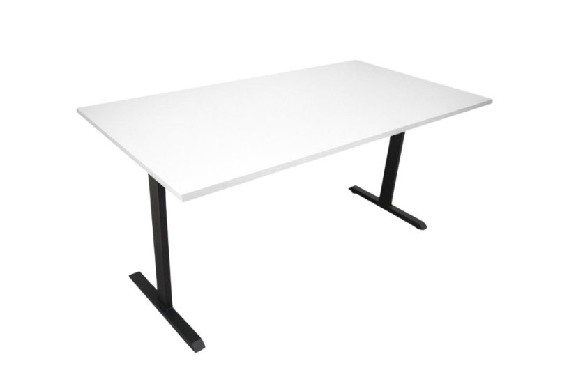 Kancelářský stůl 1400 x 700 mm - Barva desky: šedá, Barva podnože: černá