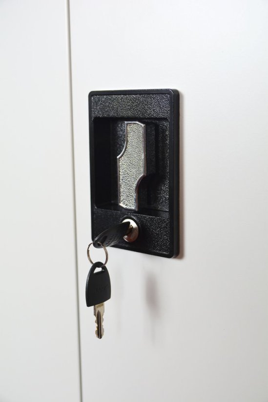 Kancelářská kovová skříň 1850 x 900 x 400 mm - Barva: RAL 7035 šedá