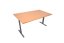 Kancelársky stôl 1400 x 700 mm - Farba dosky: buk, Farba podnože: biela