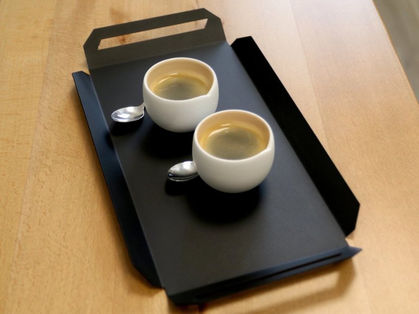Servírovací hliníkový tácek 150 x 300 mm - Barva: RAL 9005 černá