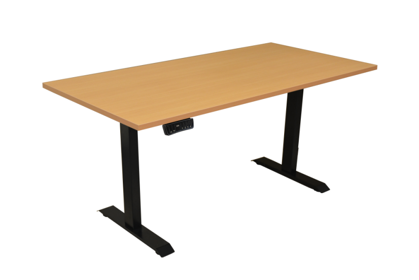 Polohovací stůl jednomotorový 1400 x 700 mm - Barva podnože: RAL 9010 bílá, Barva desky: bílá