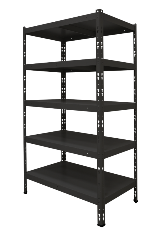 Kovový policový regál 1800 x 1000 x 600 mm, nosnost police 335 kg - Barva: RAL 7016 antracit, Počet polic: 6