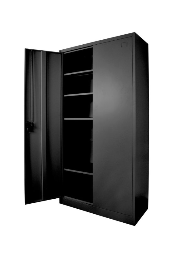 Kancelárska kovová skriňa  1850 x 900 x 400 mm - Farba: RAL 9005 čierna