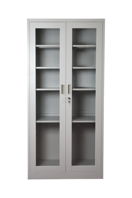 Kancelářská kovová skříň prosklená 1850 x 900 x 400 mm