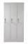 Šatní skříňka třídveřová 1850 x 900 x 450 mm - Barva: RAL 7035 šedá