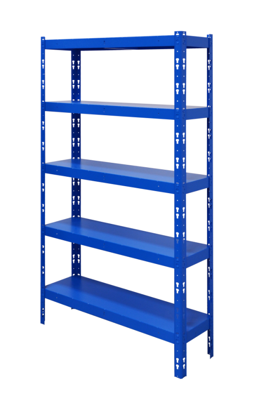 Kovový policový regál 1800 x 1000 x 300 mm, nosnosť police 335 kg - Farba: RAL 5015 modrá, Počet polic: 4