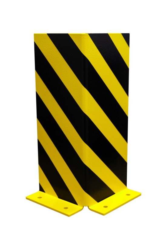 Kovová ochrana rohů a zdí, výška 400 mm, pruhovaná