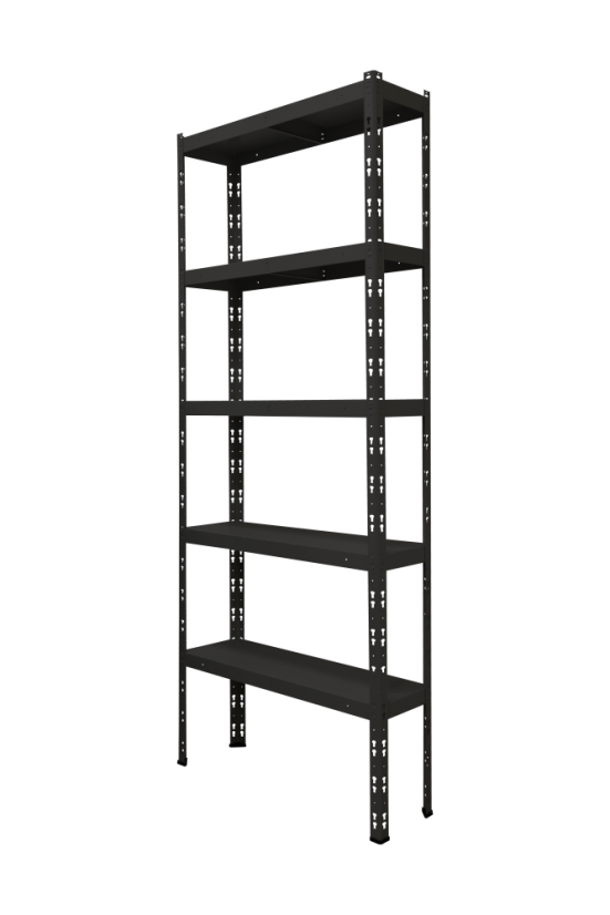 Kovový policový regál 2500 x 1000 x 400 mm, nosnost police 335 kg - Barva: RAL 7016 antracit, Počet polic: 5