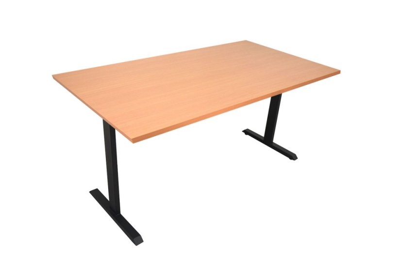 Kancelářský stůl 1400 x 700 mm - Barva desky: buk, Barva podnože: bílá