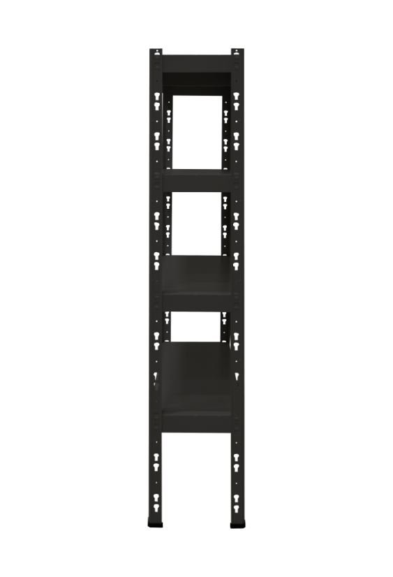 Kovový policový regál 1500 x 1000 x 400 mm, nosnost police 335 kg - Barva: RAL 7016 antracit, Počet polic: 4