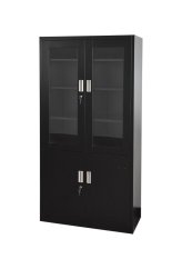 Kancelářská kovová skříň poloprosklená 1850 x 900 x 400 mm