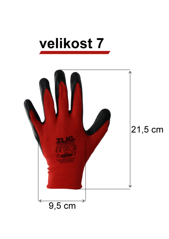 Pracovní rukavice červené