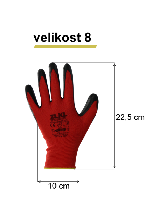 Pracovní rukavice červené