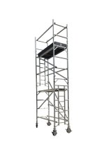 Mobilní hliníkové lešení 4,7 m výšky, pracovní výška 5,6 m, šířka 750 mm
