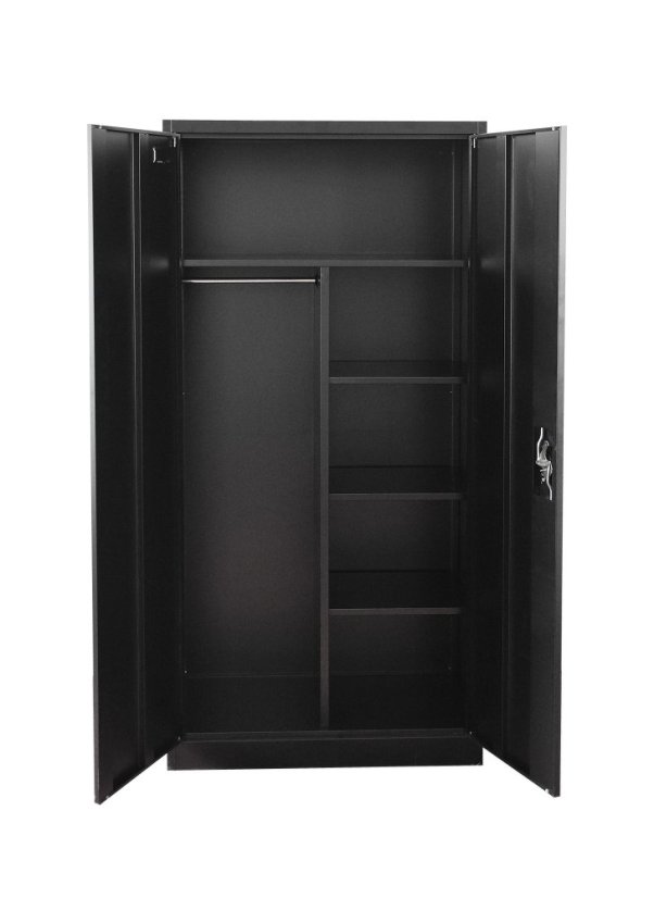 Šatní skříň kovová 1850 x 900 x 450 mm - Barva: RAL 7035 šedá