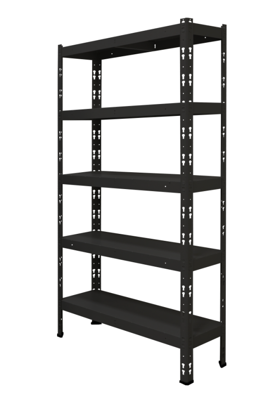 Kovový policový regál 1800 x 1000 x 400 mm, nosnost police 335 kg - Barva: RAL 7035 bílá, Počet polic: 6