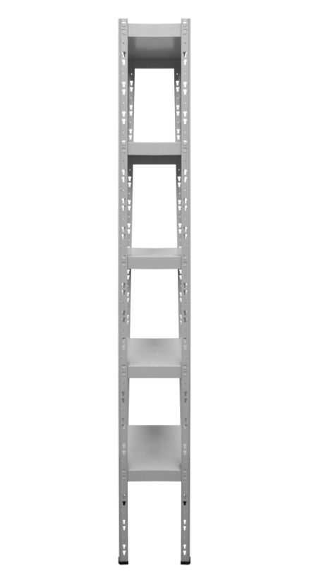 Kovový policový regál 2500 x 750 x 400 mm, nosnost police 335 kg - Barva: RAL 7035 šedá, Počet polic: 4