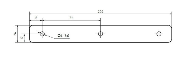 Držák lamelových clon pozinkovaný 200 mm
