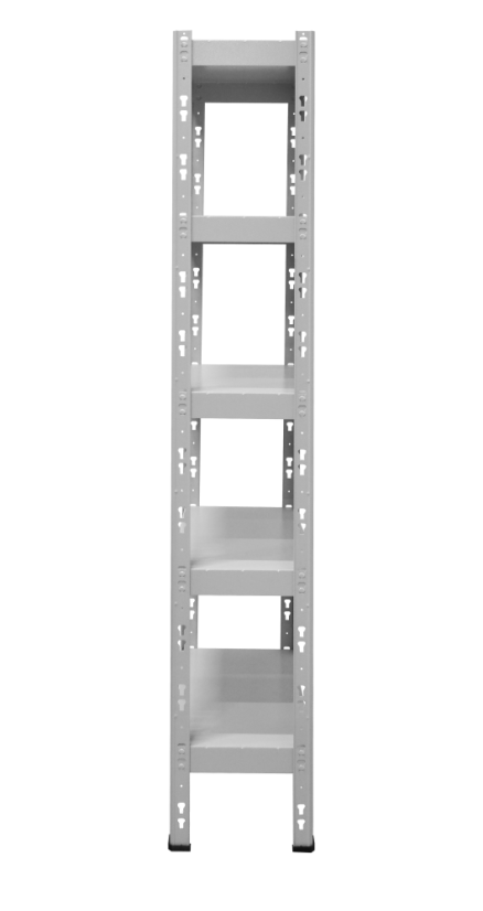 Kovový policový regál 1800 x 750 x 400 mm, nosnosť police 335 kg - Farba: RAL 7035 sivá, Počet polic: 4