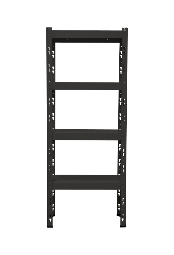 Kovový policový regál 1500 x 600 x 300 mm, nosnosť police 335 kg - Farba: RAL 7016 antracit, Počet polic: 5