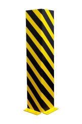 Kovová ochrana rohů a zdí, výška 1200 mm, pruhovaná