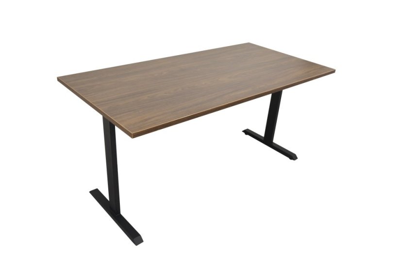 Kancelářský stůl 1400 x 700 mm - Barva desky: ořech, Barva podnože: černá