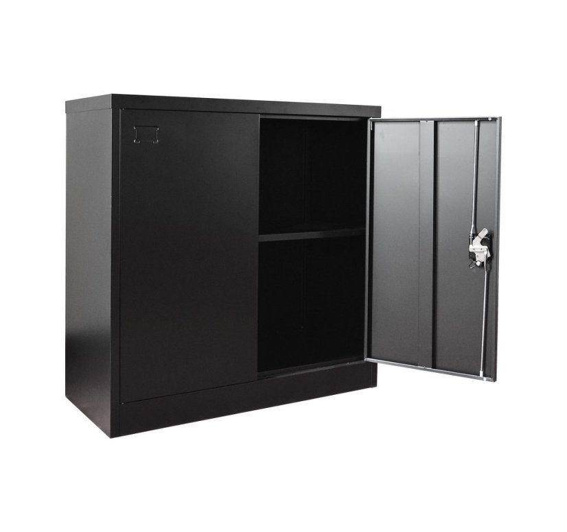 Kancelárska kovová skriňa 900 x 900 x 400 mm - Farba: RAL 9005 čierna