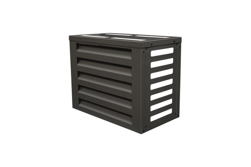 Kryt klimatizácie a jednotky tepelného čerpadla na stenu antracit veľ. S